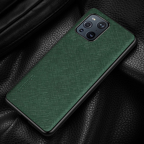 Soft Luxury Leather Snap On Case Cover GS2 for Oppo Find X3 Pro 5G Green