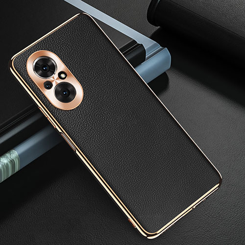 Soft Luxury Leather Snap On Case Cover GS3 for Huawei Honor 50 SE 5G Black