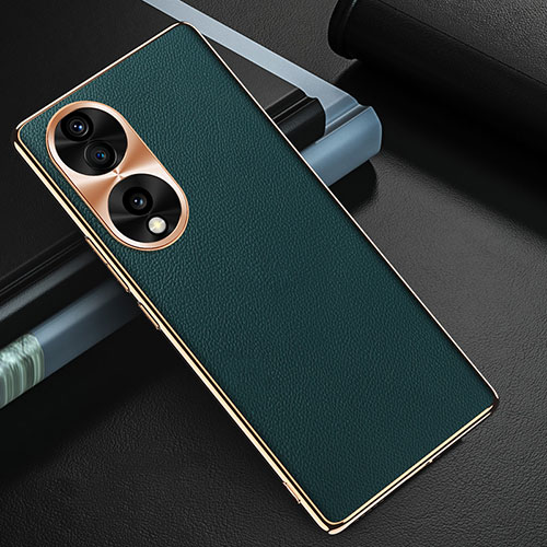 Soft Luxury Leather Snap On Case Cover GS3 for Huawei Honor 70 5G Green