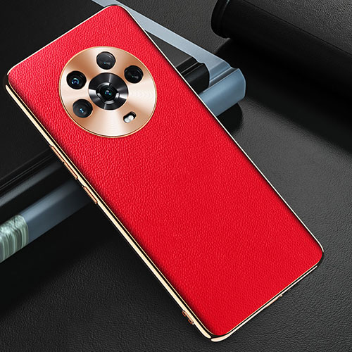 Soft Luxury Leather Snap On Case Cover GS3 for Huawei Honor Magic4 5G Red