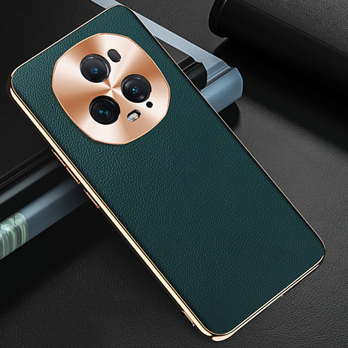 Soft Luxury Leather Snap On Case Cover GS3 for Huawei Honor Magic5 Ultimate 5G Green