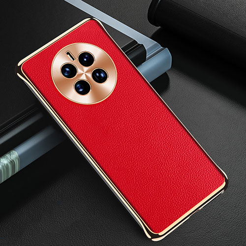 Soft Luxury Leather Snap On Case Cover GS3 for Huawei Mate 50 Red