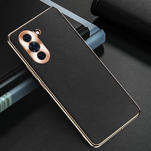 Soft Luxury Leather Snap On Case Cover GS3 for Huawei Nova 10 Black