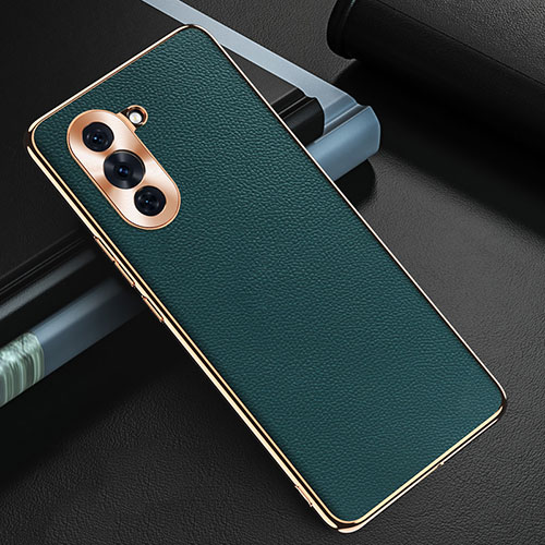 Soft Luxury Leather Snap On Case Cover GS3 for Huawei Nova 10 Green