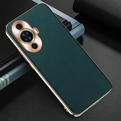 Soft Luxury Leather Snap On Case Cover GS3 for Huawei Nova 11 Pro Green