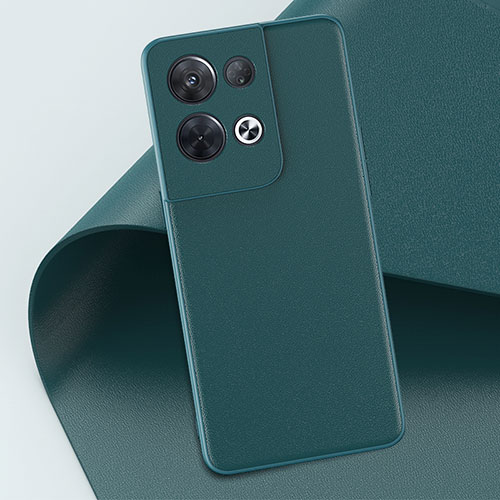 Soft Luxury Leather Snap On Case Cover GS3 for Oppo Reno8 Pro+ Plus 5G Green