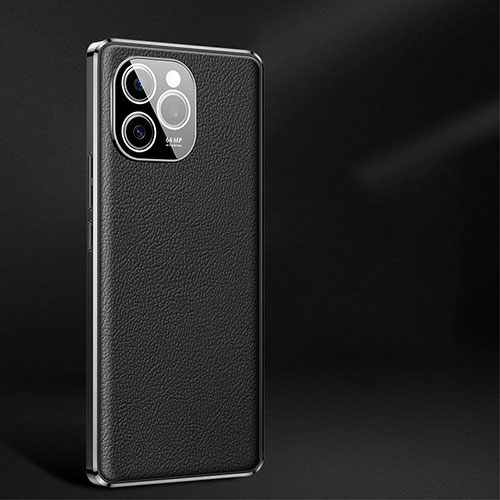 Soft Luxury Leather Snap On Case Cover JB2 for Huawei Honor 60 SE 5G Black