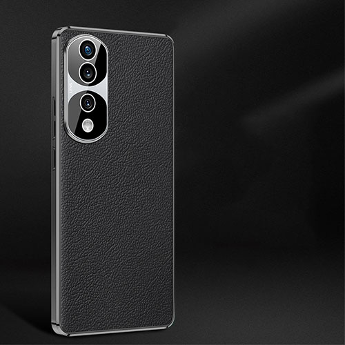 Soft Luxury Leather Snap On Case Cover JB2 for Huawei Honor 70 Pro 5G Black