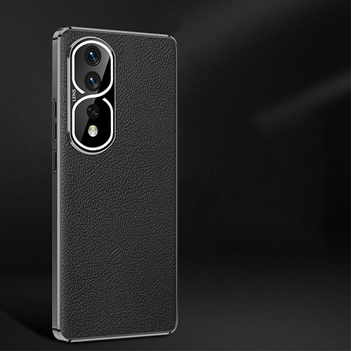 Soft Luxury Leather Snap On Case Cover JB2 for Huawei Honor 80 Pro 5G Black