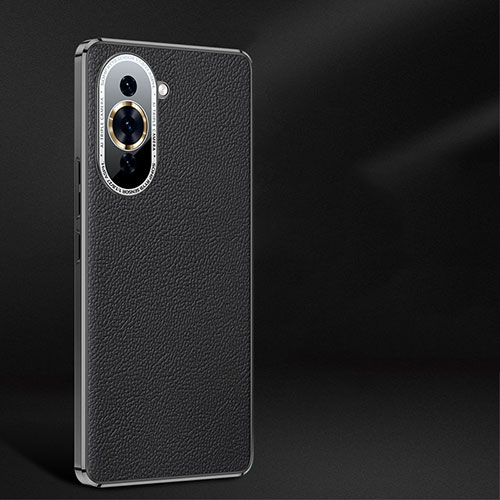 Soft Luxury Leather Snap On Case Cover JB2 for Huawei Nova 10 Black