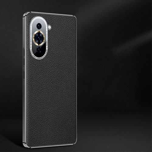 Soft Luxury Leather Snap On Case Cover JB2 for Huawei Nova 10 Pro Black