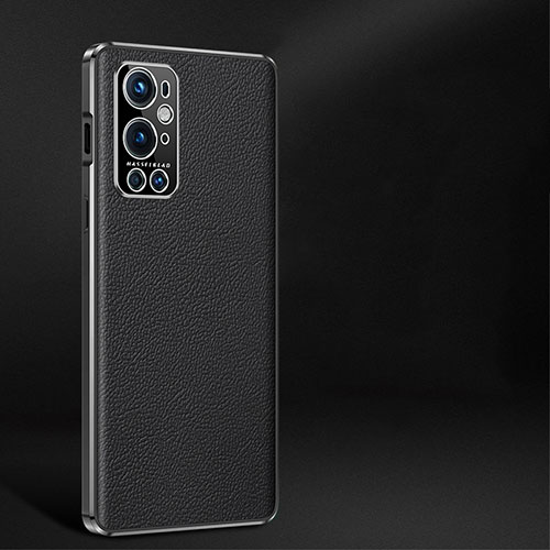 Soft Luxury Leather Snap On Case Cover JB2 for OnePlus 9 Pro 5G Black