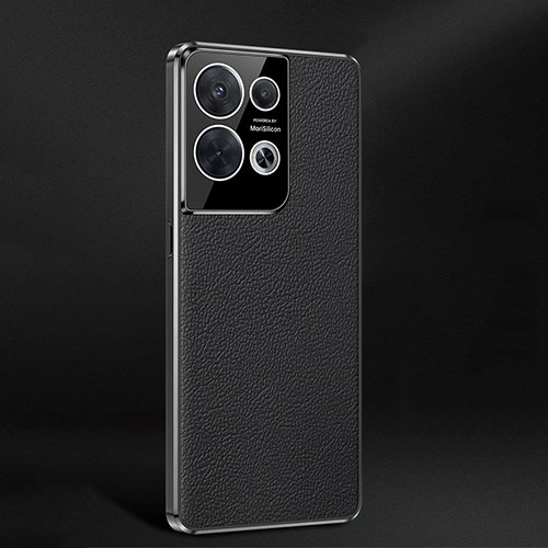 Soft Luxury Leather Snap On Case Cover JB2 for Oppo Reno9 Pro 5G Black