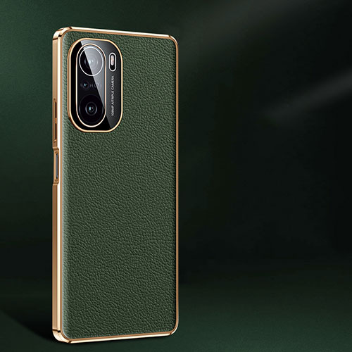 Soft Luxury Leather Snap On Case Cover JB2 for Xiaomi Redmi K40 5G Green