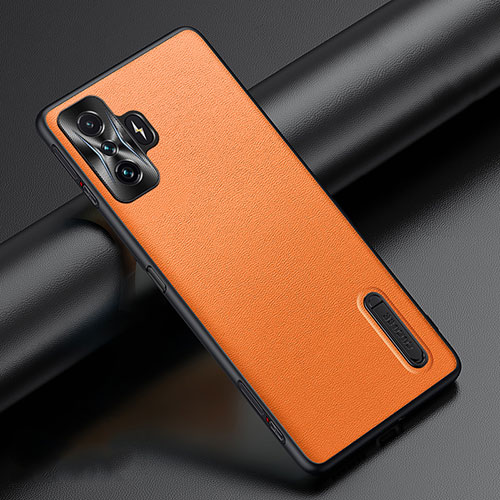 Soft Luxury Leather Snap On Case Cover JB3 for Xiaomi Redmi K50 Gaming AMG F1 5G Orange