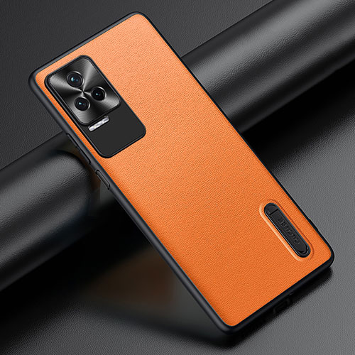 Soft Luxury Leather Snap On Case Cover JB3 for Xiaomi Redmi K50 Pro 5G Orange