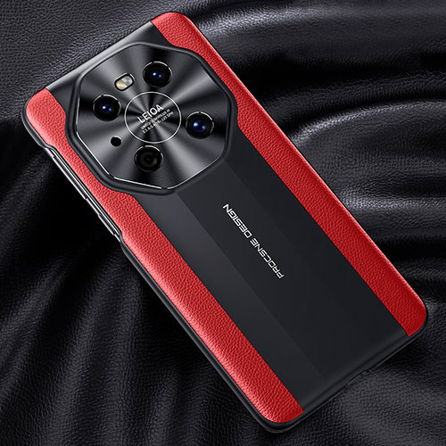 Soft Luxury Leather Snap On Case Cover JB5 for Huawei Mate 40 Pro Red