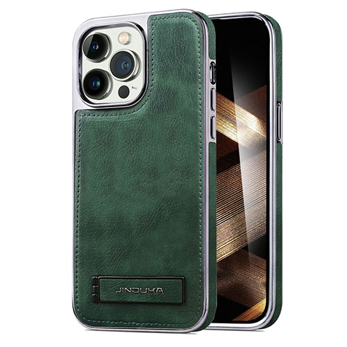 Soft Luxury Leather Snap On Case Cover JD1 for Apple iPhone 16 Pro Green