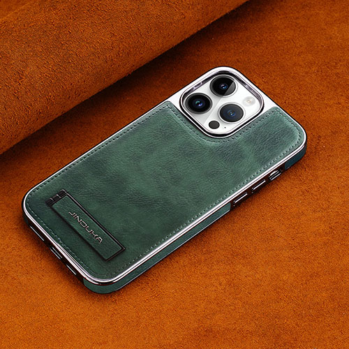 Soft Luxury Leather Snap On Case Cover JD2 for Apple iPhone 16 Pro Green