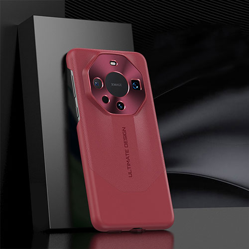 Soft Luxury Leather Snap On Case Cover JL1 for Huawei Mate 60 Pro+ Plus Red