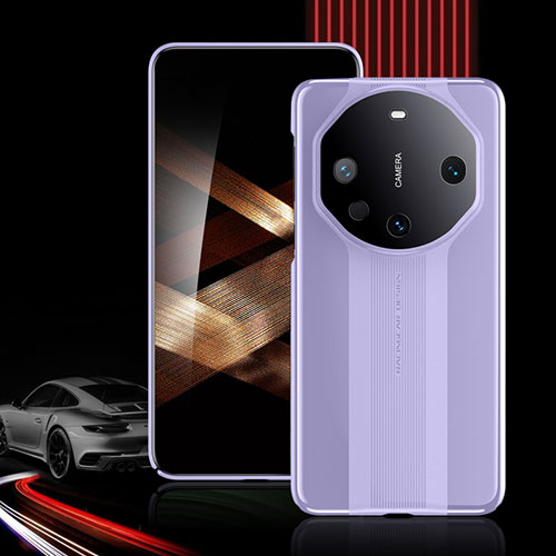 Soft Luxury Leather Snap On Case Cover JL4 for Huawei Mate 60 Purple