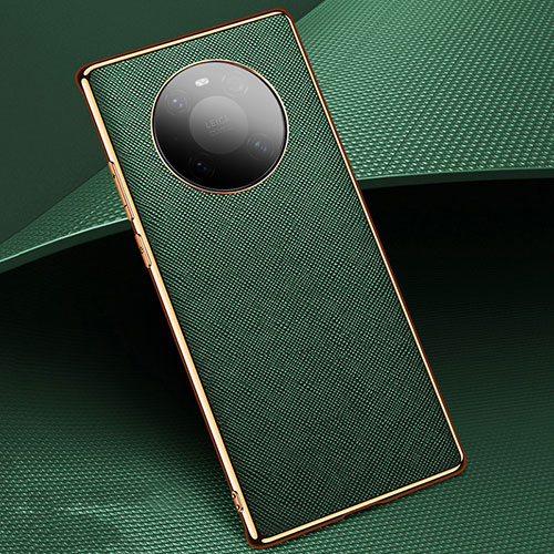 Soft Luxury Leather Snap On Case Cover K02 for Huawei Mate 40E Pro 4G Green