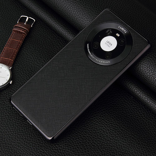 Soft Luxury Leather Snap On Case Cover K06 for Huawei Mate 40E Pro 5G Black