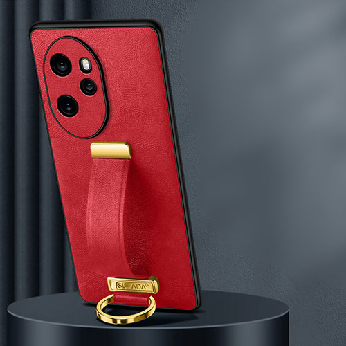 Soft Luxury Leather Snap On Case Cover LD1 for Huawei Honor 100 Pro 5G Red