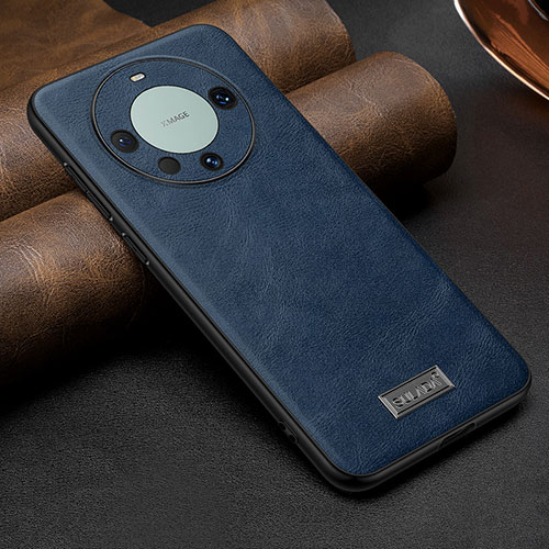 Soft Luxury Leather Snap On Case Cover LD1 for Huawei Mate 60 Blue