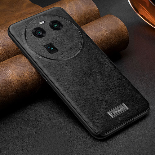 Soft Luxury Leather Snap On Case Cover LD1 for Oppo Find X6 5G Black