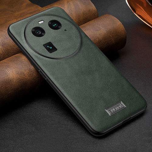 Soft Luxury Leather Snap On Case Cover LD1 for Oppo Find X6 5G Green