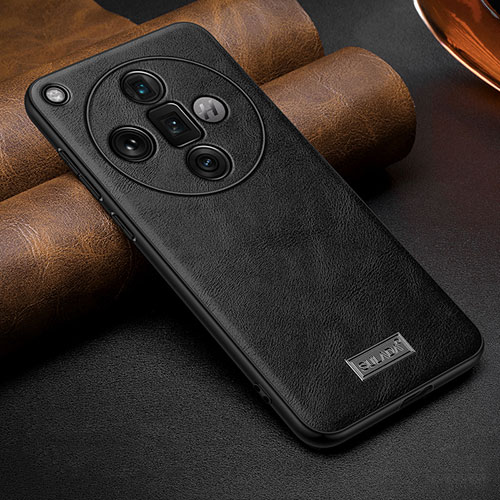 Soft Luxury Leather Snap On Case Cover LD1 for Oppo Find X7 Ultra 5G Black