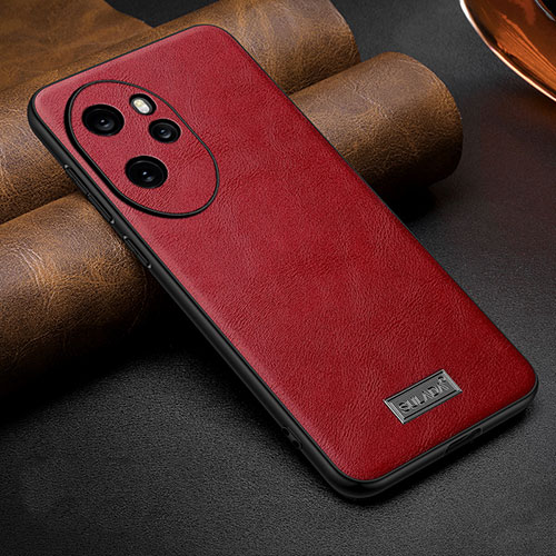 Soft Luxury Leather Snap On Case Cover LD2 for Huawei Honor 100 Pro 5G Red