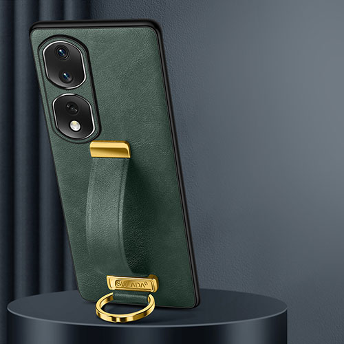 Soft Luxury Leather Snap On Case Cover LD2 for Huawei Honor 80 Pro 5G Green