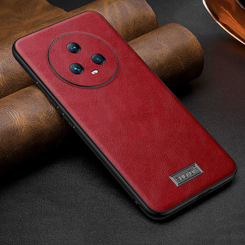 Soft Luxury Leather Snap On Case Cover LD2 for Huawei Honor Magic5 5G Red