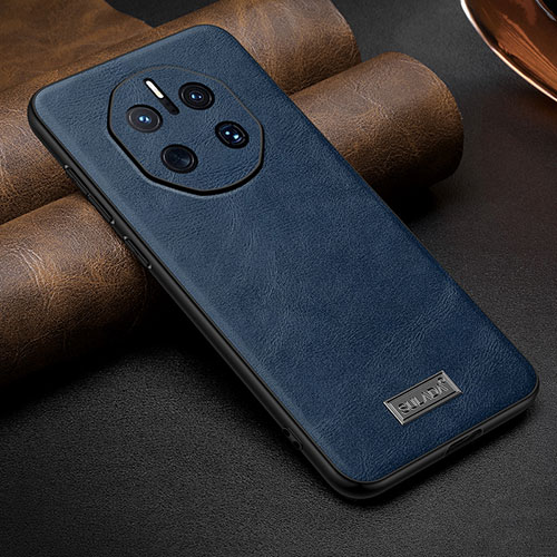 Soft Luxury Leather Snap On Case Cover LD2 for Huawei Mate 50 RS Blue