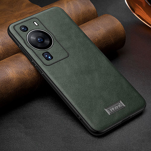 Soft Luxury Leather Snap On Case Cover LD2 for Huawei P60 Green