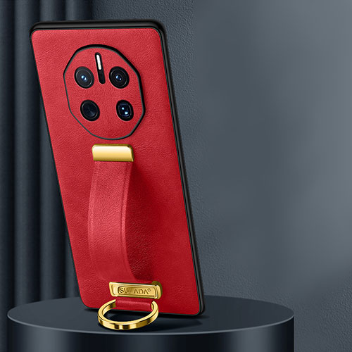 Soft Luxury Leather Snap On Case Cover LD3 for Huawei Mate 50 RS Red