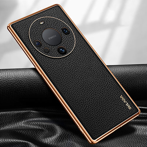 Soft Luxury Leather Snap On Case Cover LD3 for Huawei Mate 60 Pro+ Plus Black