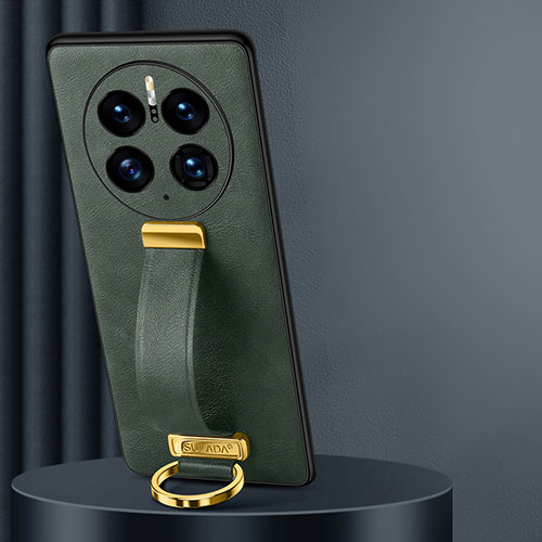 Soft Luxury Leather Snap On Case Cover LD5 for Huawei Mate 50 Pro Green