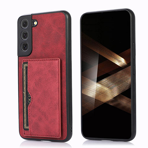 Soft Luxury Leather Snap On Case Cover M03T for Samsung Galaxy S24 5G Red