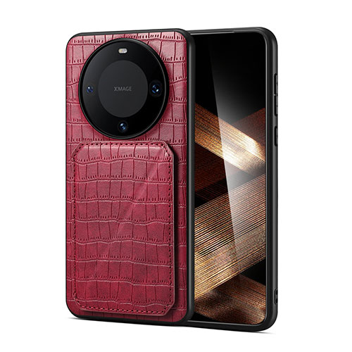 Soft Luxury Leather Snap On Case Cover MT1 for Huawei Mate 60 Pro+ Plus Red