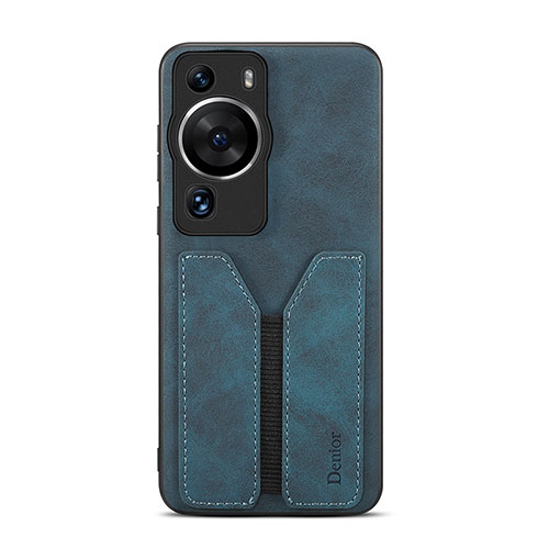 Soft Luxury Leather Snap On Case Cover MT1 for Huawei P60 Pro Blue