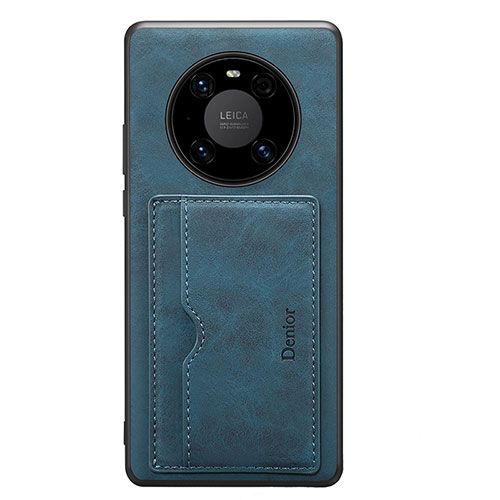 Soft Luxury Leather Snap On Case Cover MT2 for Huawei Mate 50 Pro Blue