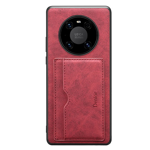 Soft Luxury Leather Snap On Case Cover MT2 for Huawei Mate 50 Pro Red