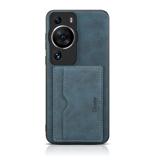 Soft Luxury Leather Snap On Case Cover MT2 for Huawei P60 Blue