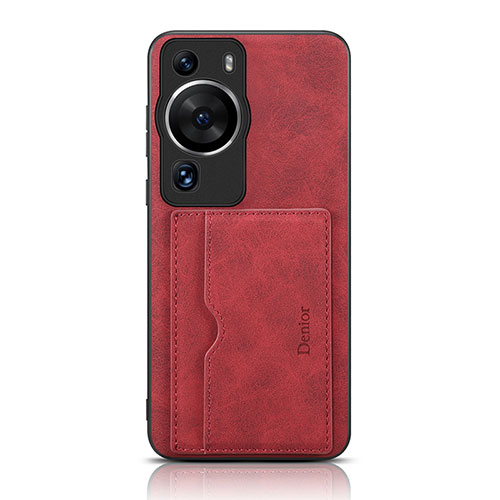 Soft Luxury Leather Snap On Case Cover MT2 for Huawei P60 Pro Red