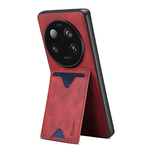 Soft Luxury Leather Snap On Case Cover MT2 for Xiaomi Mi 13 Ultra 5G Red