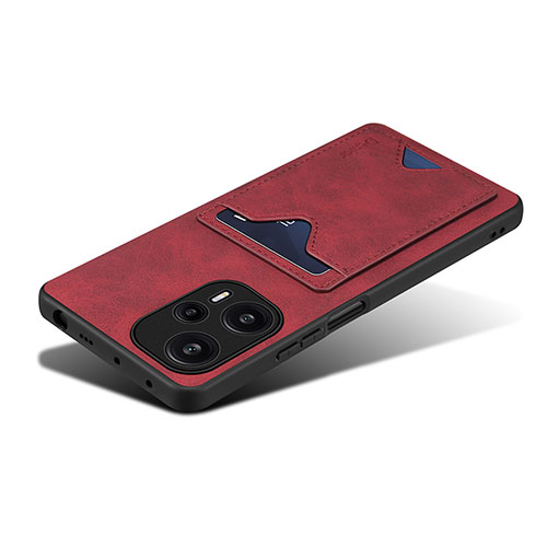 Soft Luxury Leather Snap On Case Cover MT2 for Xiaomi Poco F5 5G Red