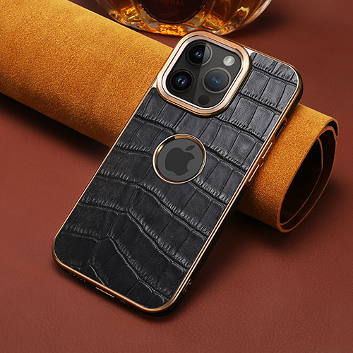 Soft Luxury Leather Snap On Case Cover MT3 for Apple iPhone 14 Pro Black